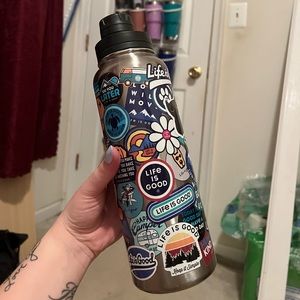 Life is Good Stainless Steel Wide Mouth Bottle